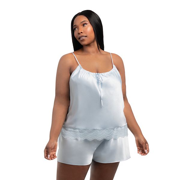 Пижамный комплект Plus size: топ-ками и шорты Lilac+London, Lt Blue
Пижамный комплект Plus size: топ-ками и шорты Lilac+London, Lt Blue