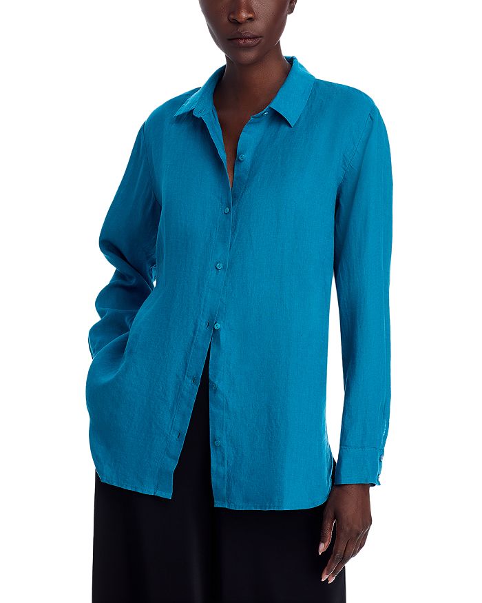 Классическая рубашка с длинным воротником Eileen Fisher, зеленый
Классическая рубашка с длинным воротником Eileen Fisher, зеленый