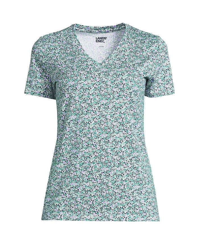Женская непринужденная хлопковая футболка с короткими рукавами и v-образным вырезом Supima для миниатюрных женщин Lands' End, мультиколор
Женская непринужденная хлопковая футболка с короткими рукавами и v-образным вырезом Supima для миниатюрных женщин Lands' End, мультиколор