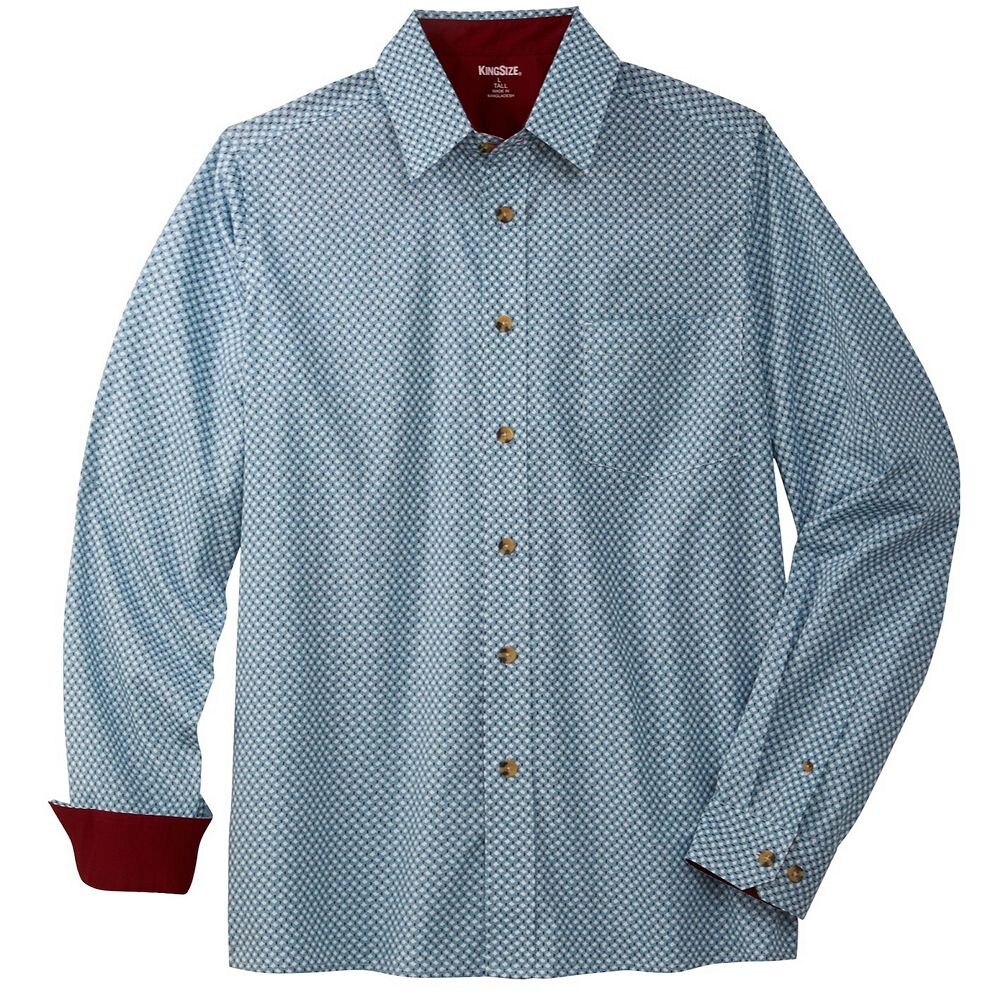 Мужская повседневная рубашка без защипов Kingsize Big & Tall KingSize, цвет Grey Diamond 
Мужская повседневная рубашка без защипов Kingsize Big & Tall KingSize, цвет Grey Diamond