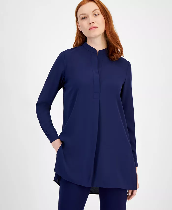 Женская туника с разрезом на воротнике и длинными рукавами Nehru Anne Klein, синий
Женская туника с разрезом на воротнике и длинными рукавами Nehru Anne Klein, синий