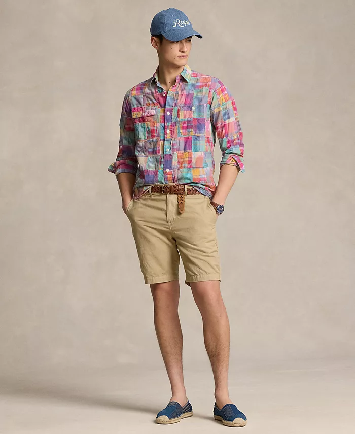 Мужские прямые льняные хлопковые шорты-чинос 8.5" Polo Ralph Lauren, коричневый/бежевый
Мужские прямые льняные хлопковые шорты-чинос 8.5" Polo Ralph Lauren, коричневый/бежевый