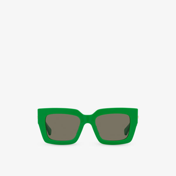 6J000394 BV1212S солнцезащитные очки из ацетата в прямоугольной оправе Bottega Veneta, зеленый 
6J000394 BV1212S солнцезащитные очки из ацетата в прямоугольной оправе Bottega Veneta, зеленый