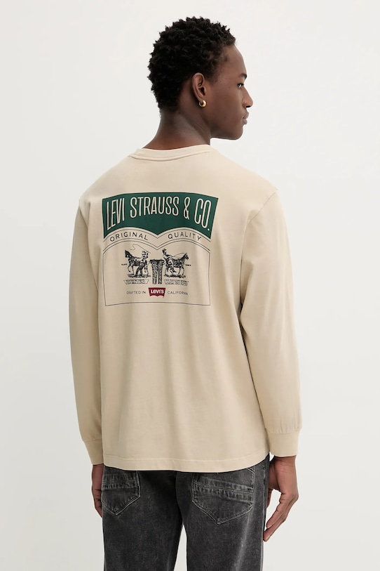 Хлопковый лонгслив Levi'S, бежевый
Хлопковый лонгслив Levi'S, бежевый