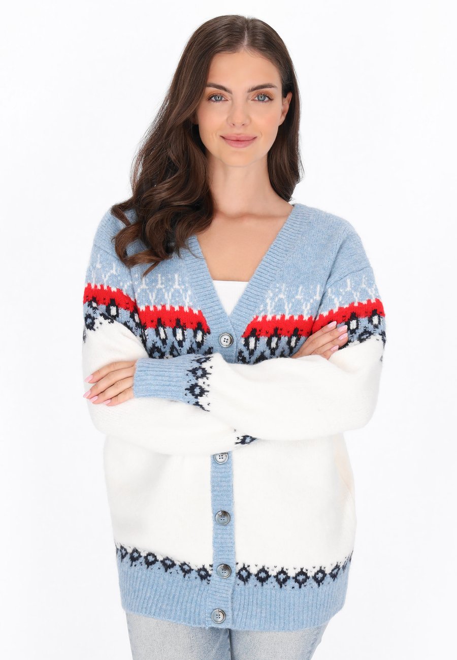 Кардиган usha Cardigan, Offwhite Multicolor/Blue
Кардиган usha Cardigan, Offwhite Multicolor/Blue