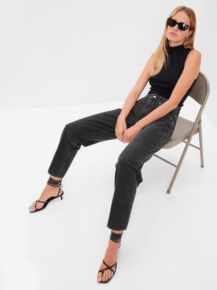 Джинсы barrel с завышенной талией Gap, черный
Джинсы barrel с завышенной талией Gap, черный