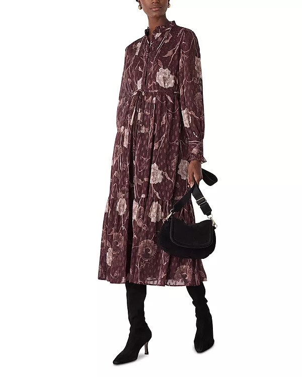 Плиссированное платье миди Whistles, красный
Плиссированное платье миди Whistles, красный