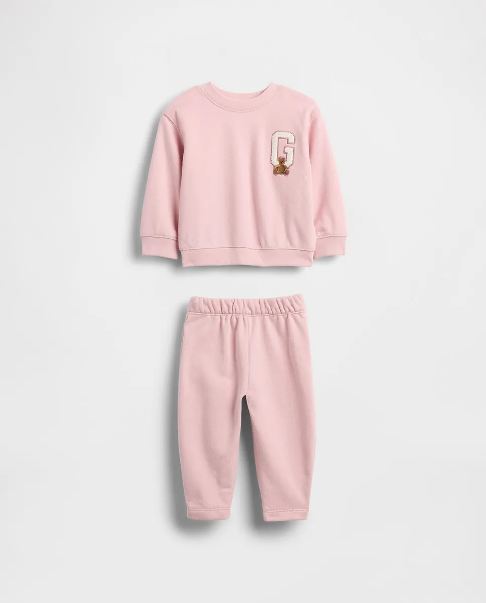 Вязаный детский комплект с винтажным логотипом Gap, розовый
Вязаный детский комплект с винтажным логотипом Gap, розовый