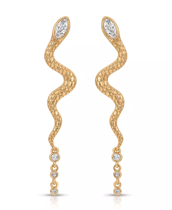 Серьги-Подвески из кубического циркония Serpentina Ettika, gold
Серьги-Подвески из кубического циркония Serpentina Ettika, gold