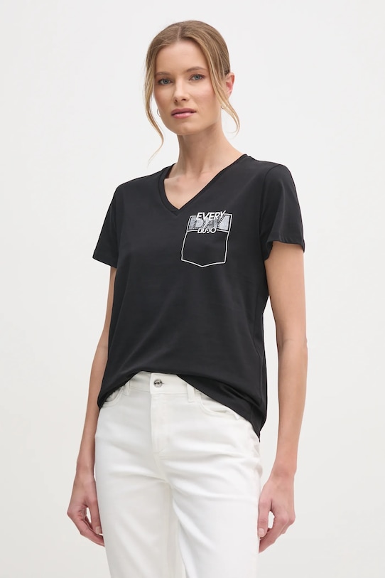 Хлопковая футболка Liu Jo, черный
Хлопковая футболка Liu Jo, черный