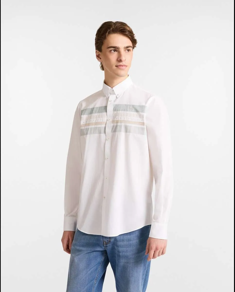 Мужская рубашка с деталями в виде полосок и логотипом Harmont&Blaine, белый
Мужская рубашка с деталями в виде полосок и логотипом Harmont&Blaine, белый