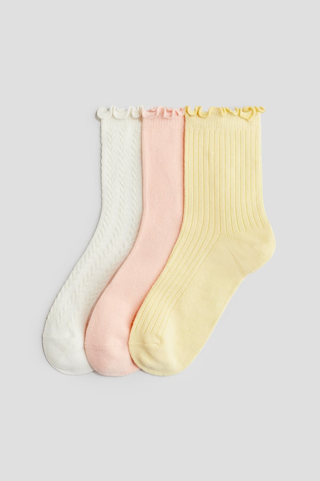 3 пары носков с отделкой оверлоком H&M, белый
3 пары носков с отделкой оверлоком H&M, белый