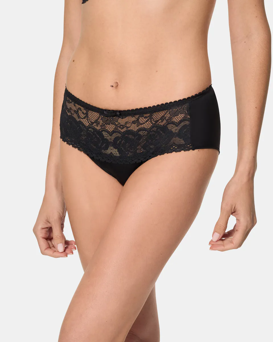 Классические трусики с цветочным кружевом спереди Playtex, чёрный
Классические трусики с цветочным кружевом спереди Playtex, чёрный