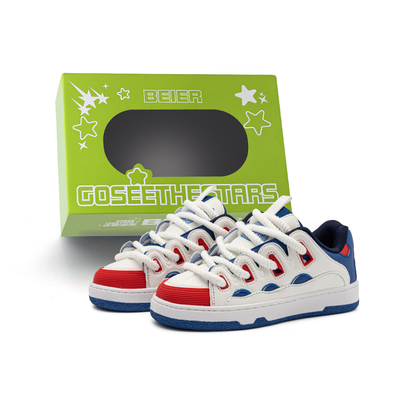 BEIER Износостойкие дышащие низкие скейтерские кроссовки для увеличения роста унисекс бело-сине-красные с электрическим свечением желтого, цвет Electric Glow Yellow
BEIER Износостойкие дышащие низкие скейтерские кроссовки для увеличения роста унисекс бело-сине-красные с электрическим свечением желтого, цвет Electric Glow Yellow