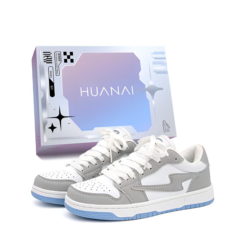 HUANAI Износостойкие дышащие низкие скейтбордские кроссовки унисекс бело-серые, цвет White Gray
HUANAI Износостойкие дышащие низкие скейтбордские кроссовки унисекс бело-серые, цвет White Gray