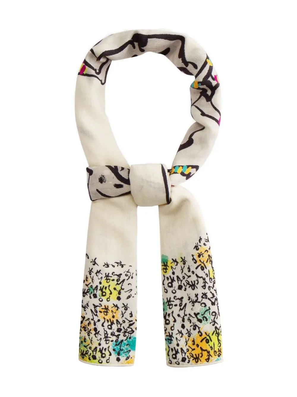 Шелковый шарф с конным принтом Shanghai Tang, белый
Шелковый шарф с конным принтом Shanghai Tang, белый