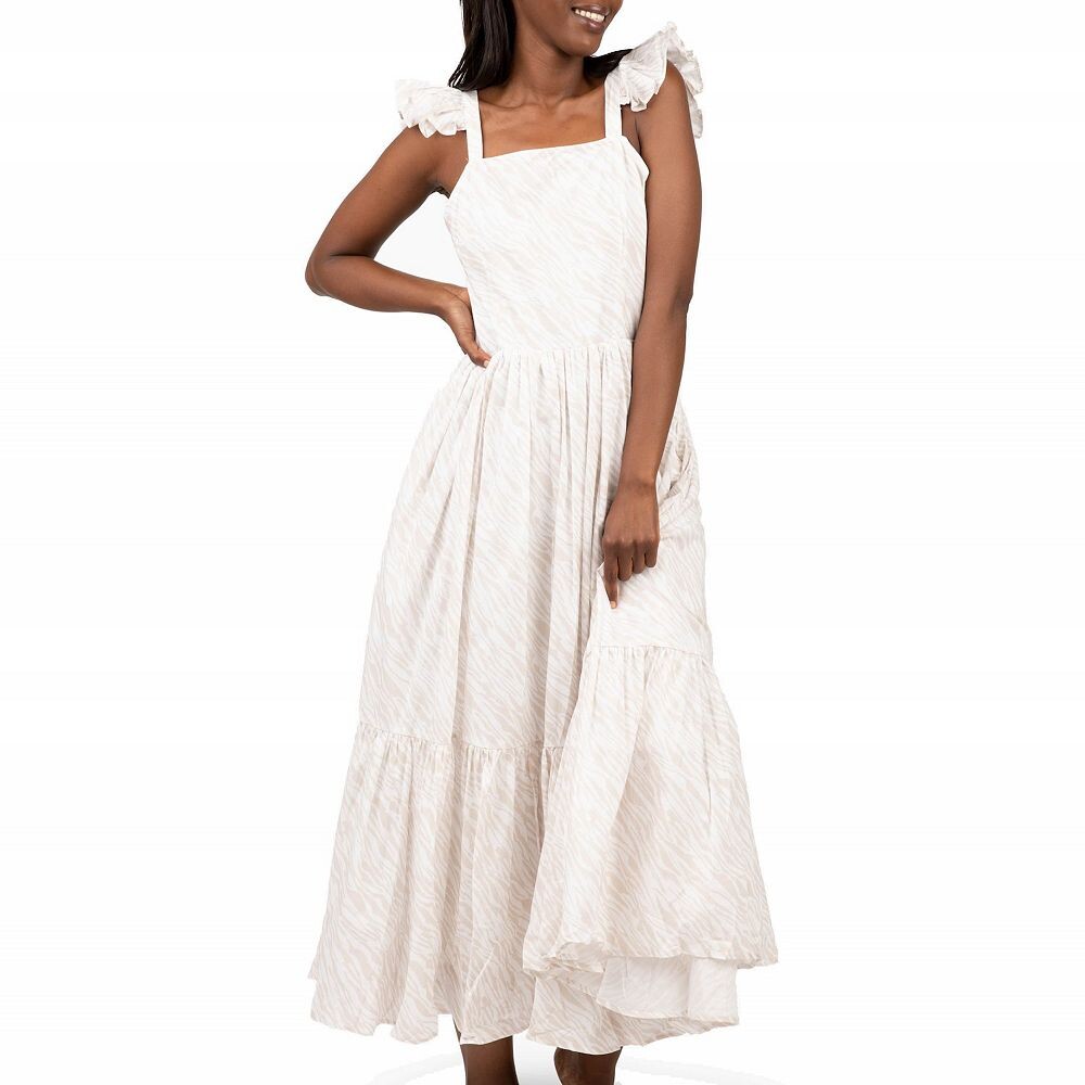 Женское платье с рюшами и рукавами светлого принта «зебра» Worthy Threads, цвет Tan
Женское платье с рюшами и рукавами светлого принта «зебра» Worthy Threads, цвет Tan