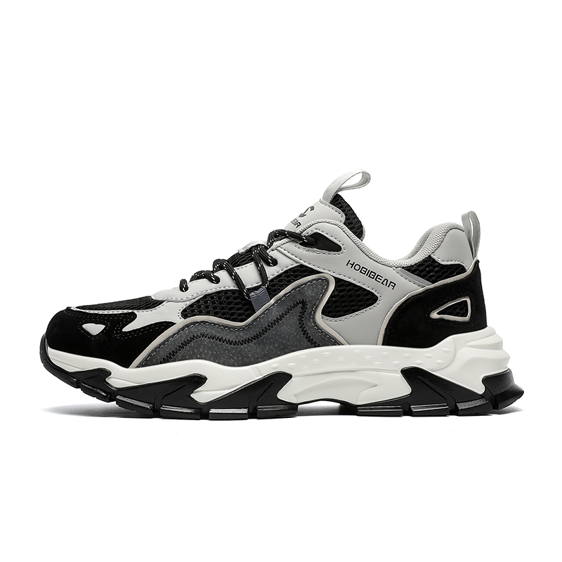 HOBIBEAR, Серые дышащие противоскользящие повседневные кеды 
HOBIBEAR, Серые дышащие противоскользящие повседневные кеды