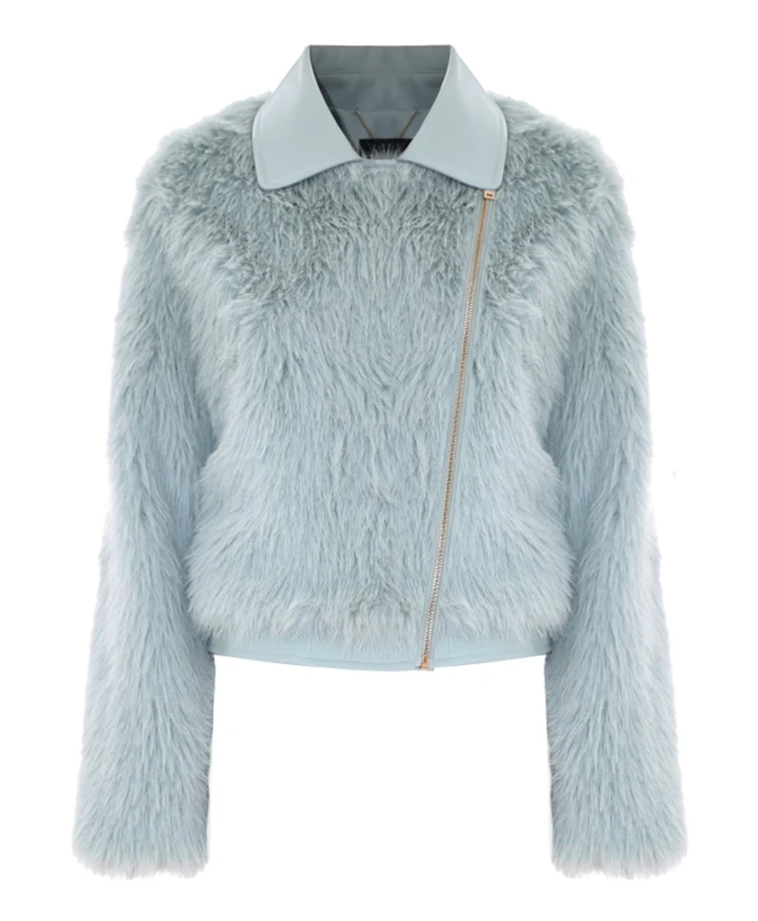 Асимметричная куртка Тедди на молнии Kocca, зеленый 
Асимметричная куртка Тедди на молнии Kocca, зеленый