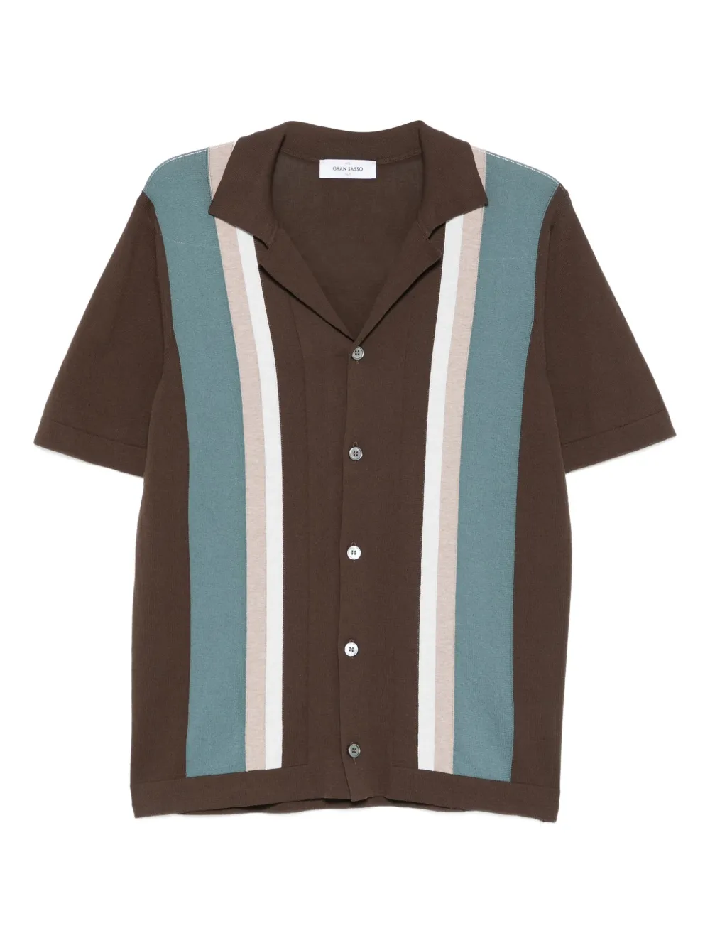 Рубашка со вставками в полоску Gran Sasso, коричневый
Рубашка со вставками в полоску Gran Sasso, коричневый