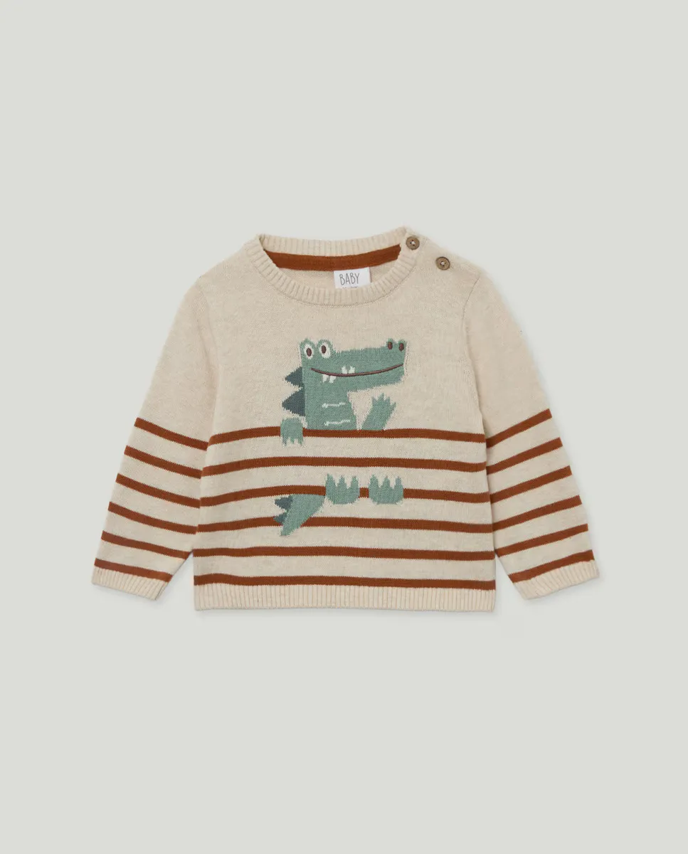Детский джемпер интарсия с фантазийными полосками Baby El Corte Inglés, цвет 120 Crudo
Детский джемпер интарсия с фантазийными полосками Baby El Corte Inglés, цвет 120 Crudo