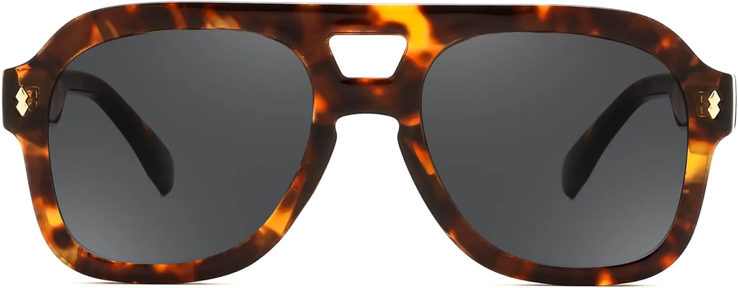 Солнцезащитные очки-авиаторы FEISEDY в стиле ретро с толстой оправой для женщин и мужчин, большие винтажные классические квадратные очки-пилот B9174, Leopard - Black
Солнцезащитные очки-авиаторы FEISEDY в стиле ретро с толстой оправой для женщин и мужчин, большие винтажные классические квадратные очки-пилот B9174, Leopard - Black