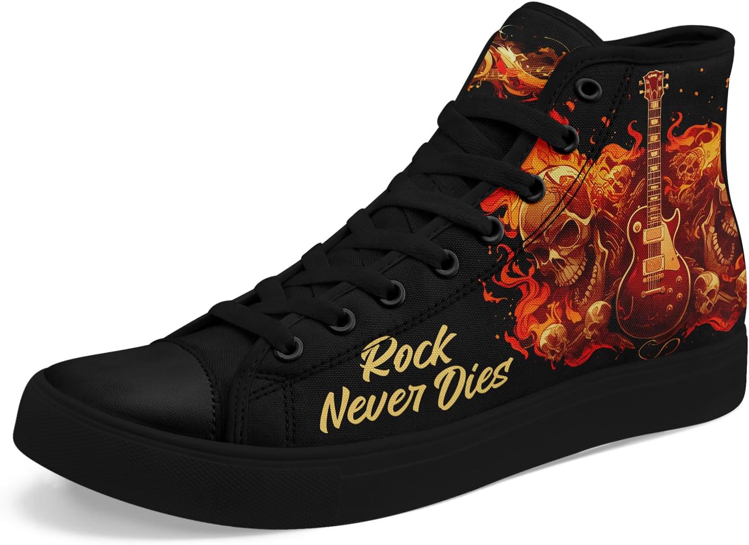 Высокие кеды на шнуровке AWSOLE Gothic с черепом для мужчин и женщин с принтами бабочек, пламени и цветов, яркие плоские повседневные кроссовки для прогулок, черный/оранжевый/золотой
Высокие кеды на шнуровке AWSOLE Gothic с черепом для мужчин и женщин с принтами бабочек, пламени и цветов, яркие плоские повседневные кроссовки для прогулок, черный/оранжевый/золотой