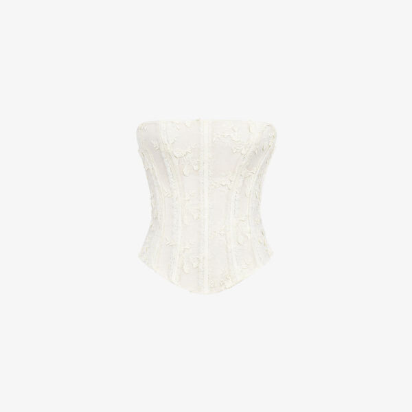 Корсет из хлопка без бретелек с вышивкой «Дакота» House Of Cb, белый
Корсет из хлопка без бретелек с вышивкой «Дакота» House Of Cb, белый