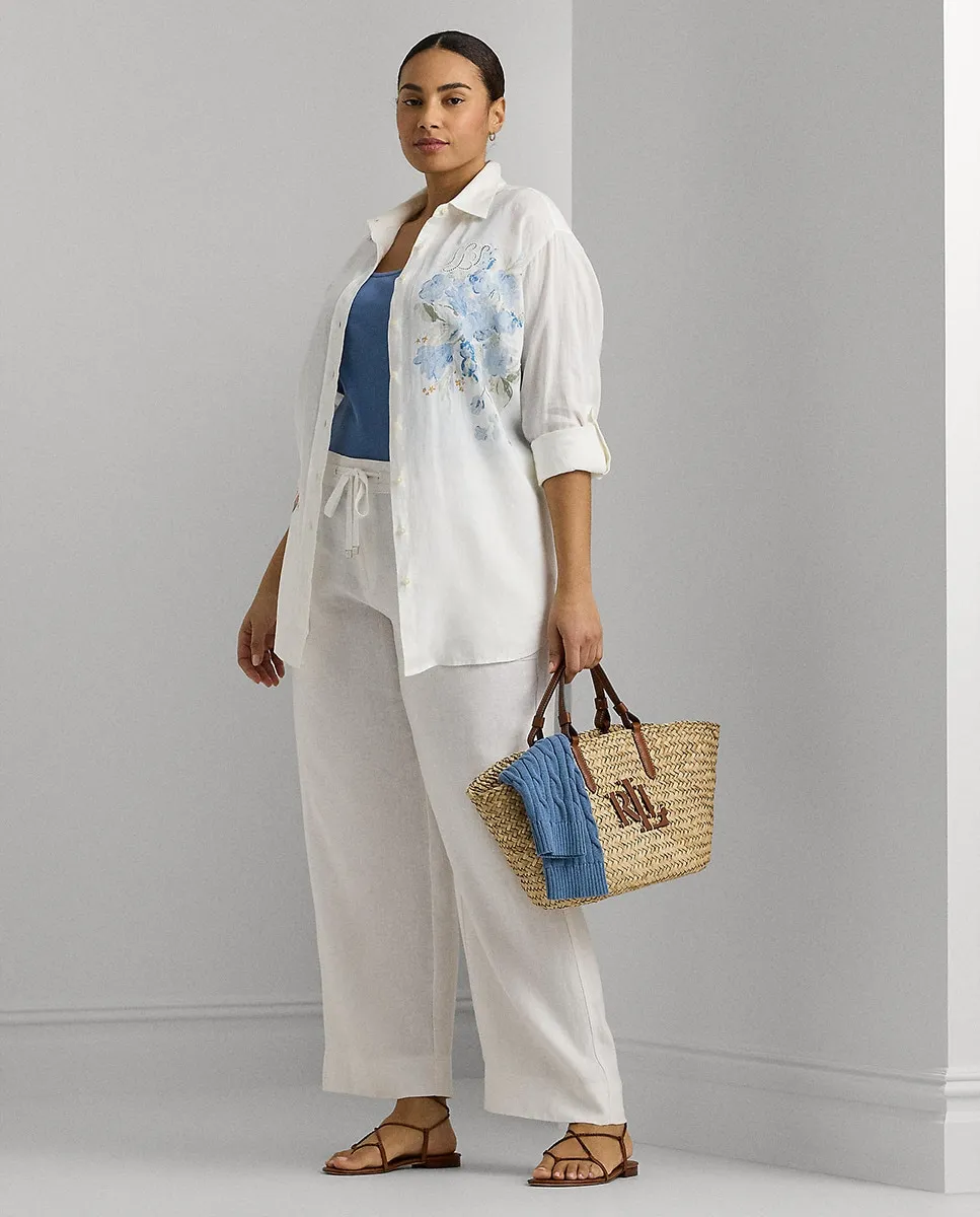Женские льняные брюки большого размера с широкими штанинами Lauren Ralph Lauren, цвет Crudo
Женские льняные брюки большого размера с широкими штанинами Lauren Ralph Lauren, цвет Crudo