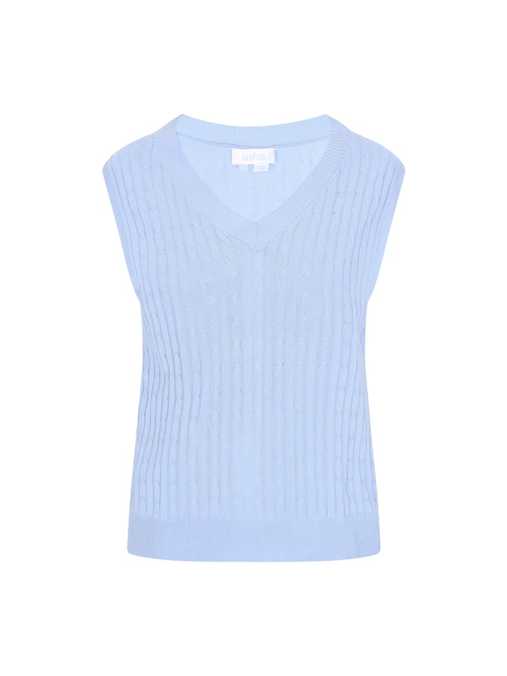 Свитер-жилет usha BLUE LABEL, светло-синий
Свитер-жилет usha BLUE LABEL, светло-синий