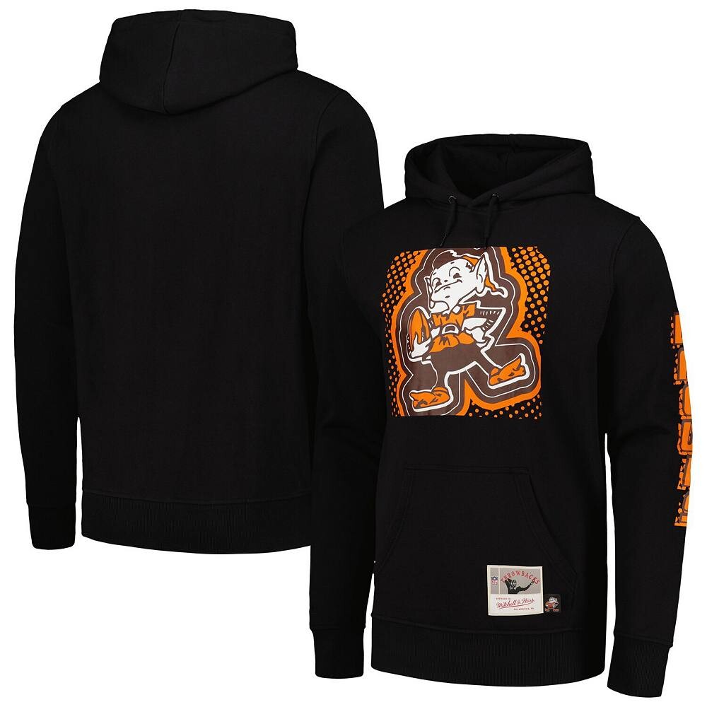 Мужской черный пуловер с капюшоном Mitchell & Ness Cleveland Browns Gridiron Classics Big Face 7.0, цвет Brn Black
Мужской черный пуловер с капюшоном Mitchell & Ness Cleveland Browns Gridiron Classics Big Face 7.0, цвет Brn Black
