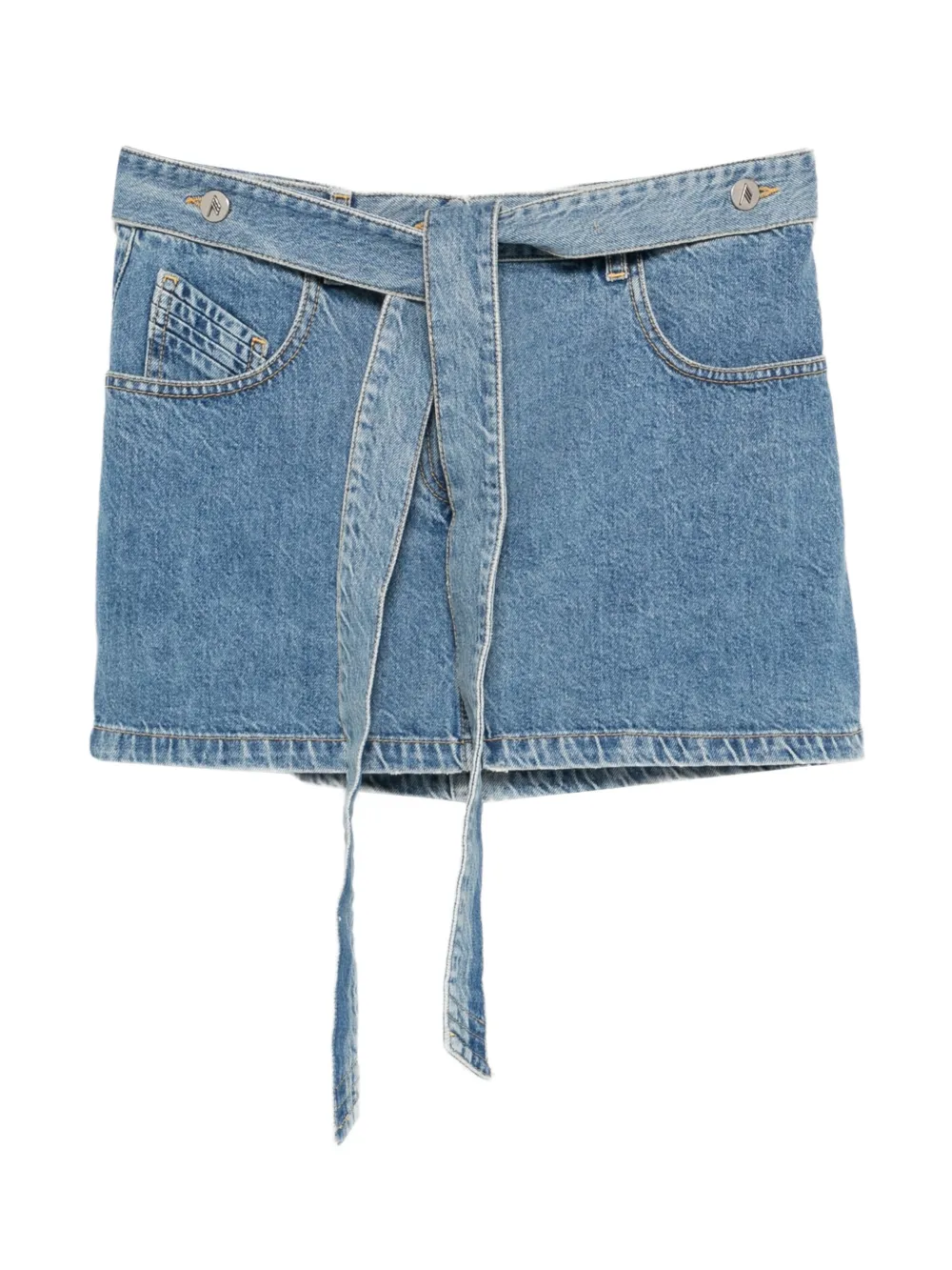 Мини-юбка с поясом The Attico, синий
Мини-юбка с поясом The Attico, синий