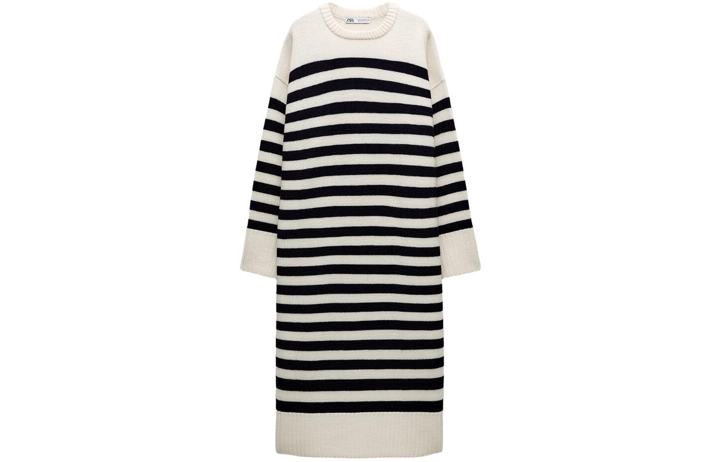 Платье с длинными рукавами женское черное/белое Zara
Платье с длинными рукавами женское черное/белое Zara