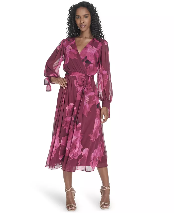 Женское платье миди с завязками на рукавах Calvin Klein, розовый
Женское платье миди с завязками на рукавах Calvin Klein, розовый