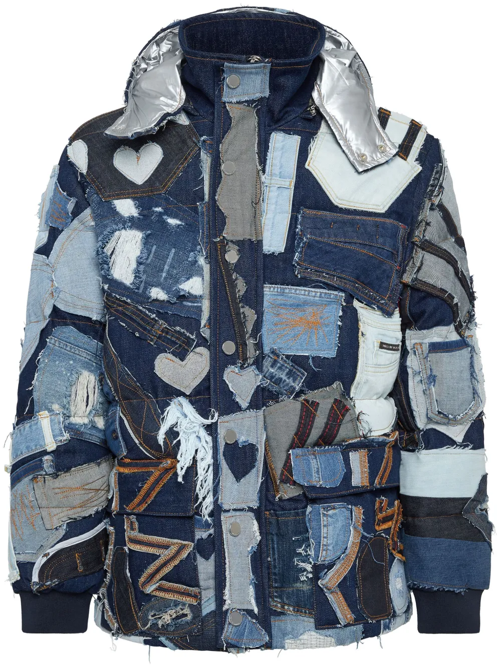 Джинсовая куртка в технике пэчворк Philipp Plein, синий
Джинсовая куртка в технике пэчворк Philipp Plein, синий