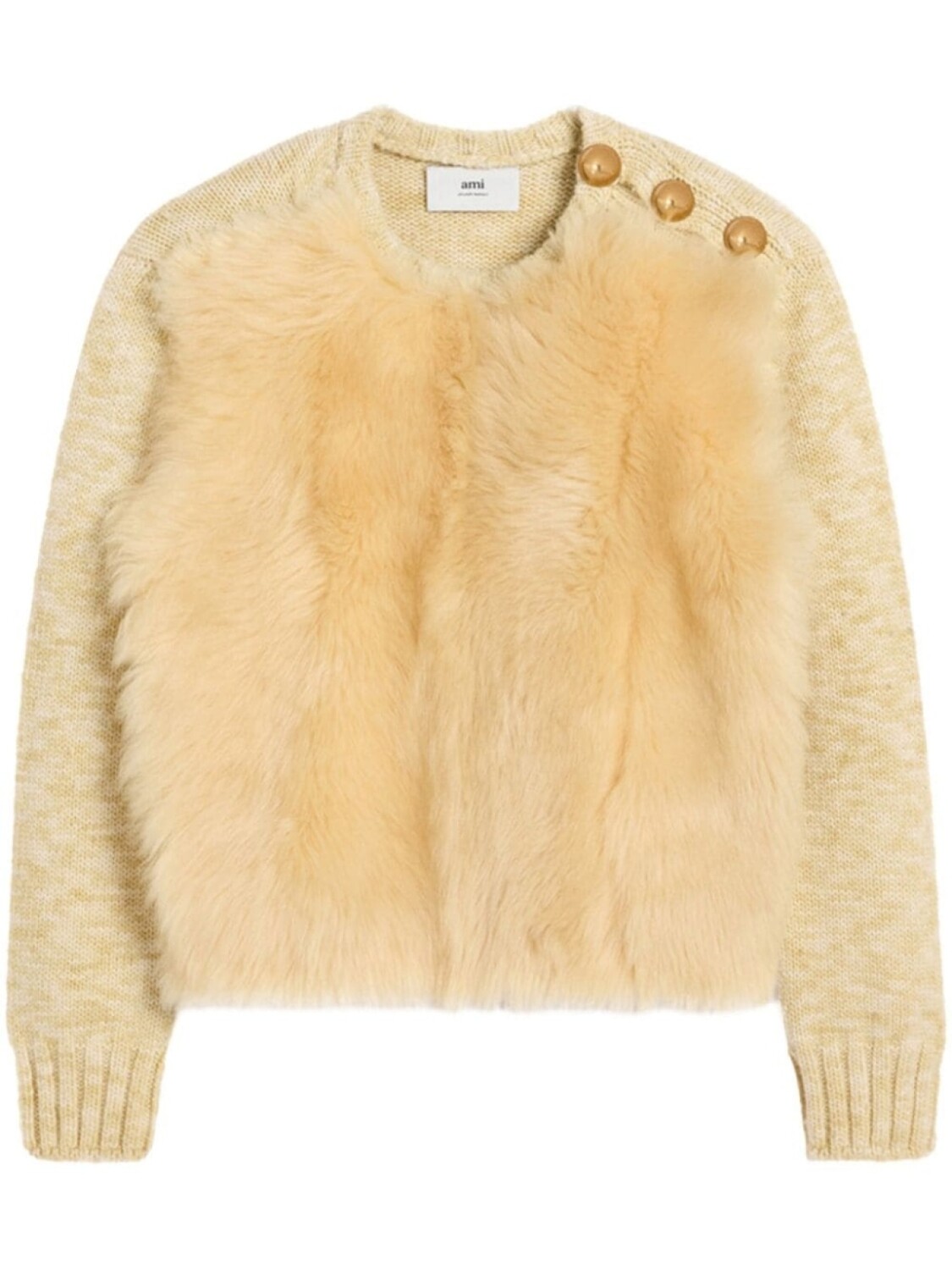 Свитер из овчины с круглым вырезом AMI Paris, нейтральный цвет
Свитер из овчины с круглым вырезом AMI Paris, нейтральный цвет
