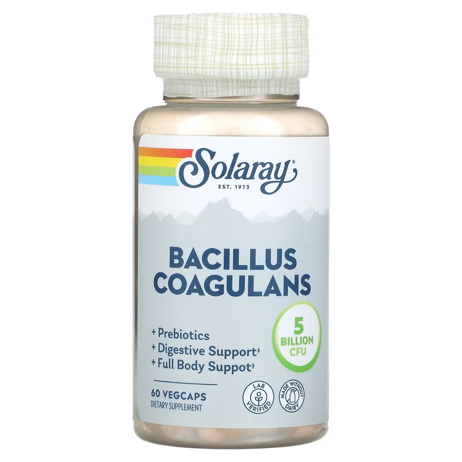 Solaray Bacillus Coagulans 5 миллиардов 60 растительных капсул (2,5 миллиарда на капсулу)
Solaray Bacillus Coagulans 5 миллиардов 60 растительных капсул (2,5 миллиарда на капсулу)