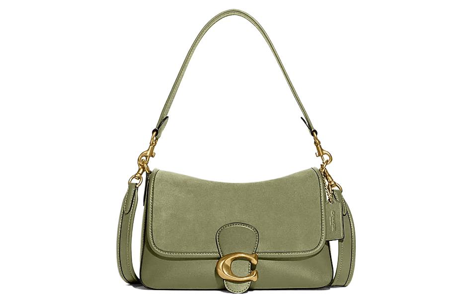 COACH Мягкая сумка через плечо из телячьей кожи с отделкой из спилка женская мохово-зеленая
COACH Мягкая сумка через плечо из телячьей кожи с отделкой из спилка женская мохово-зеленая