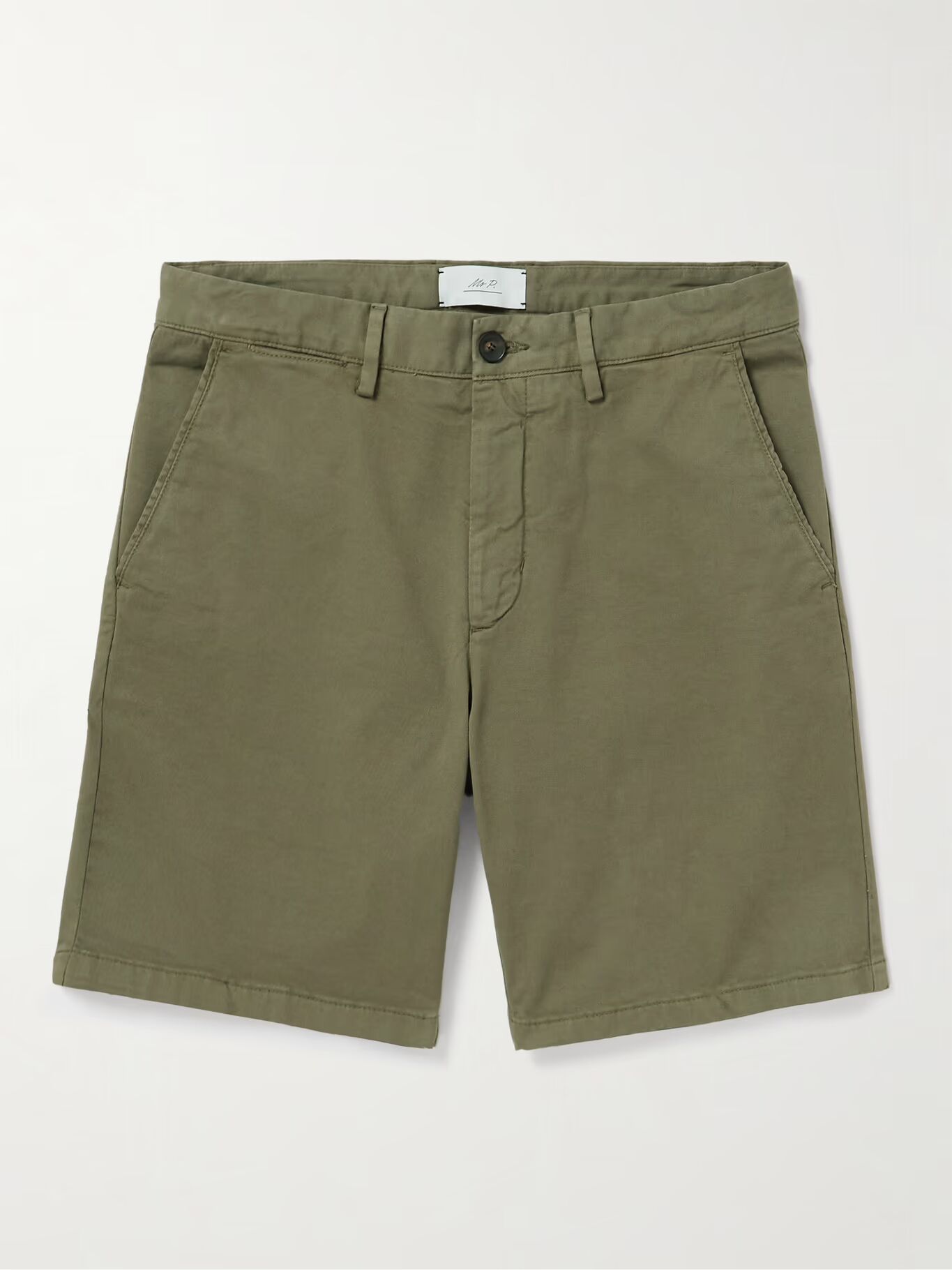 Шорты-бермуды прямого покроя из хлопчатобумажной смесовой саржи, окрашенные в готовом виде MR P., зеленый
Шорты-бермуды прямого покроя из хлопчатобумажной смесовой саржи, окрашенные в готовом виде MR P., зеленый