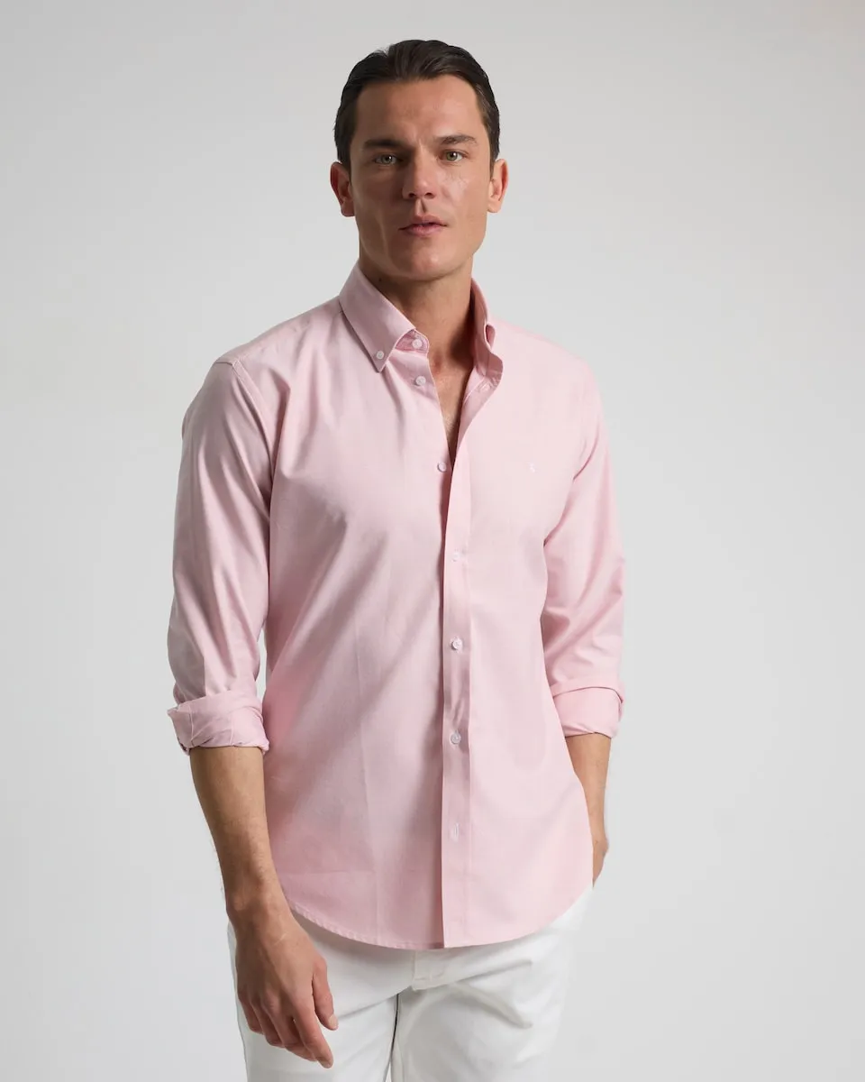 Мужская повседневная оксфордская рубашка приталенного покроя розового цвета Puroego, розовый
Мужская повседневная оксфордская рубашка приталенного покроя розового цвета Puroego, розовый