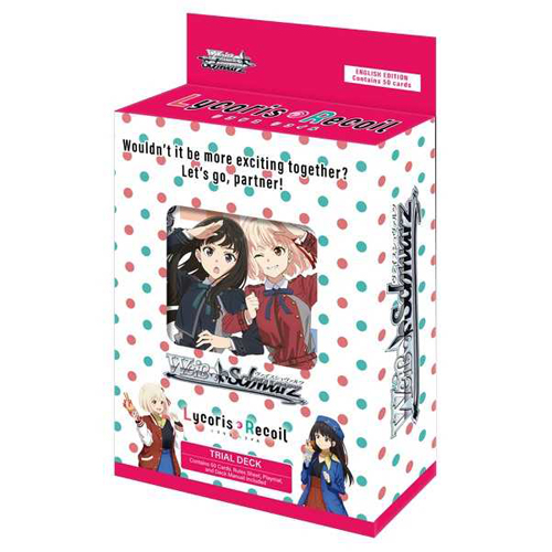 Карточная игра Weiss Schwarz: Trial Deck – Lycoris Recoil Bushiroad
Карточная игра Weiss Schwarz: Trial Deck – Lycoris Recoil Bushiroad