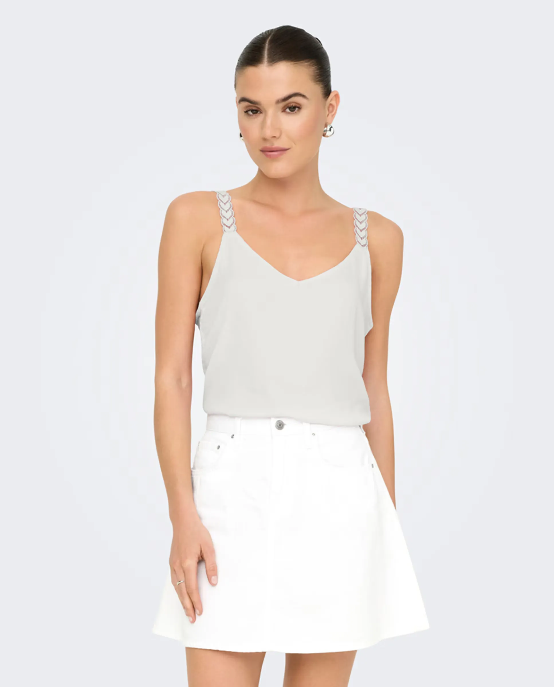 Женский базовый топ Only, белый
Женский базовый топ Only, белый