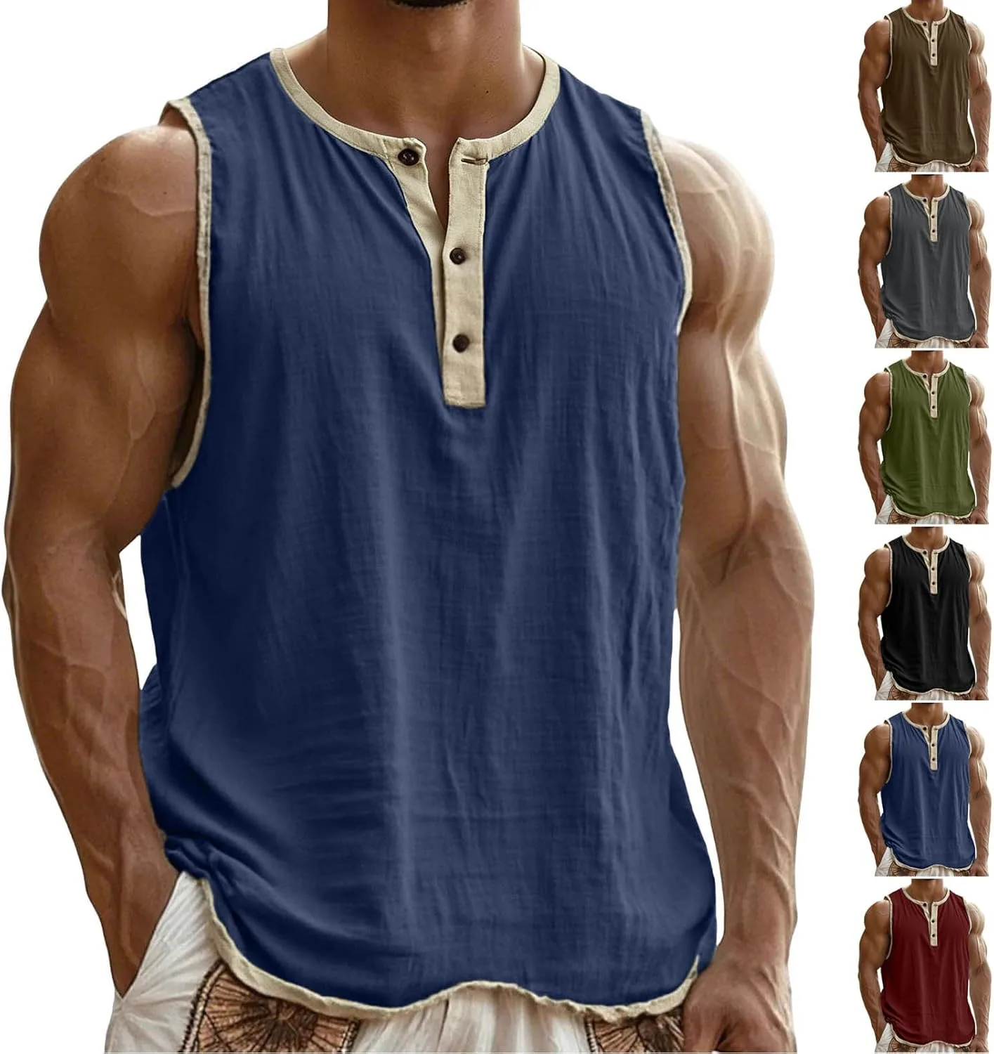 Льняная футболка для мужчин Casual Sleeveless V Neck
Льняная футболка для мужчин Casual Sleeveless V Neck