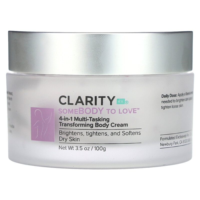 ClarityRx, Somebody To Love, многоцелевой крем-трансформер для тела 4 в 1, 100 г (3,5 унции)
ClarityRx, Somebody To Love, многоцелевой крем-трансформер для тела 4 в 1, 100 г (3,5 унции)