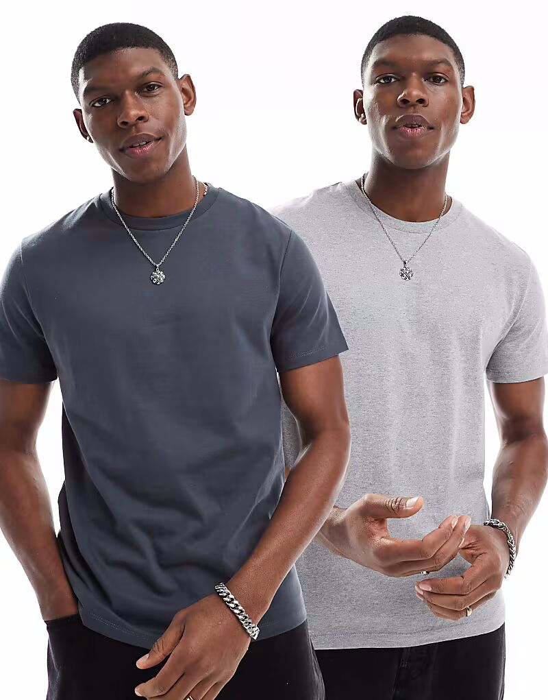 Комплект из 2 футболок с круглым вырезом ASOS DESIGN Essential в угольно-сером меланжевом цвете
Комплект из 2 футболок с круглым вырезом ASOS DESIGN Essential в угольно-сером меланжевом цвете