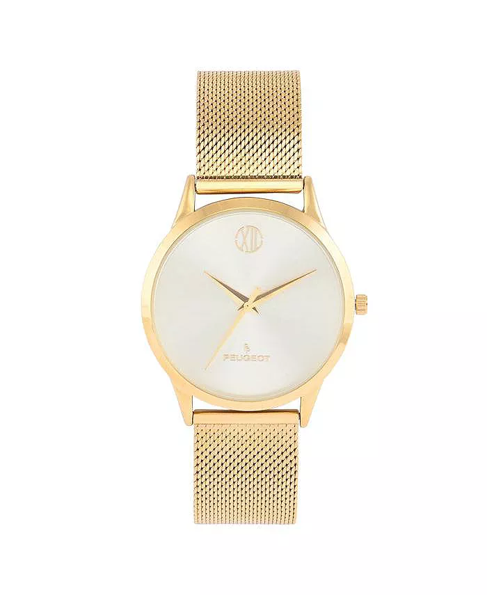 Мужские часы 40 мм Wafer Slim с шампанским циферблатом, позолоченным корпусом и сетчатым браслетом Peugeot, золотой
Мужские часы 40 мм Wafer Slim с шампанским циферблатом, позолоченным корпусом и сетчатым браслетом Peugeot, золотой