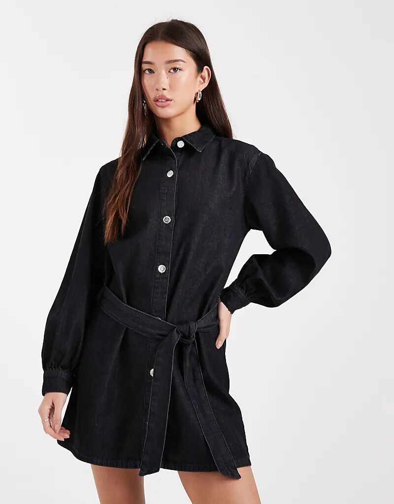 Мини-платье Miss Selfridge с поясом, черное
Мини-платье Miss Selfridge с поясом, черное