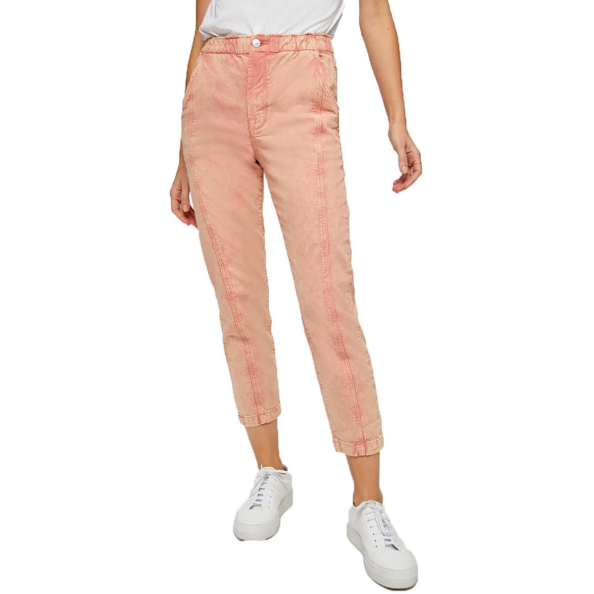 Женские джинсы-джоггеры с эластичным денимом 7 For All Mankind, розовый 
Женские джинсы-джоггеры с эластичным денимом 7 For All Mankind, розовый