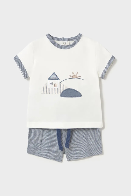 Комплект для малышей с добавлением льна Mayoral Newborn, синий
Комплект для малышей с добавлением льна Mayoral Newborn, синий