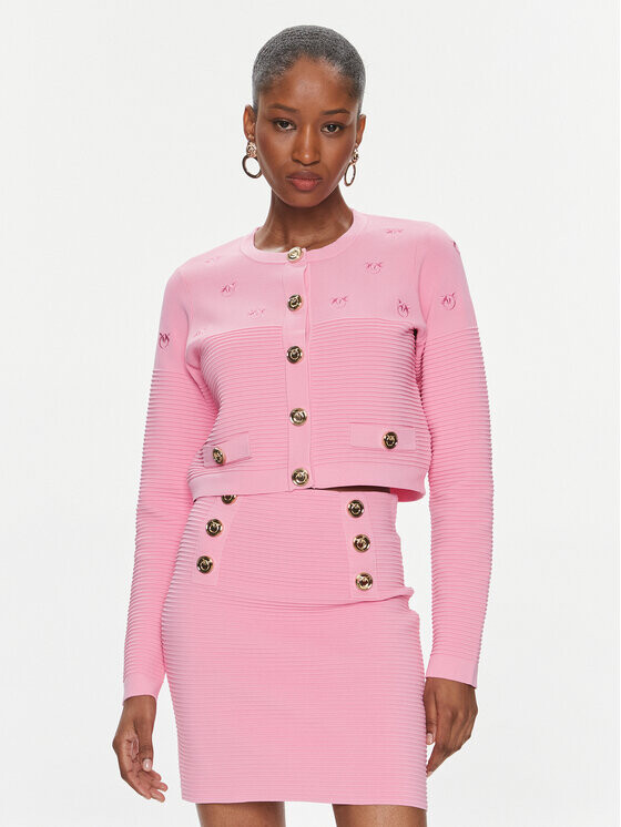 Кардиган стандартного кроя Pinko, розовый 
Кардиган стандартного кроя Pinko, розовый